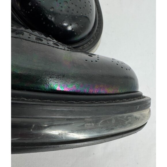 Prada Derby Levitate Black Leather Brogue Air Sole Lace Up Shoes Mens Sz 8 USA - Picture 7 of 15